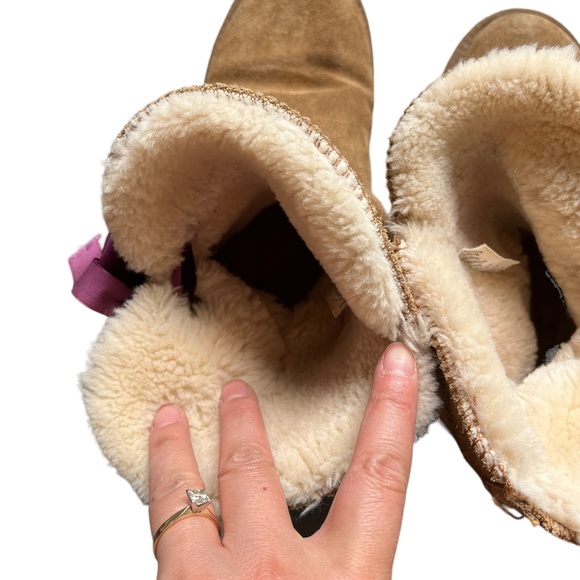 Softmoc winter boots with velvet ribbon bows, leather upper size 7 - Picture 8 of 11